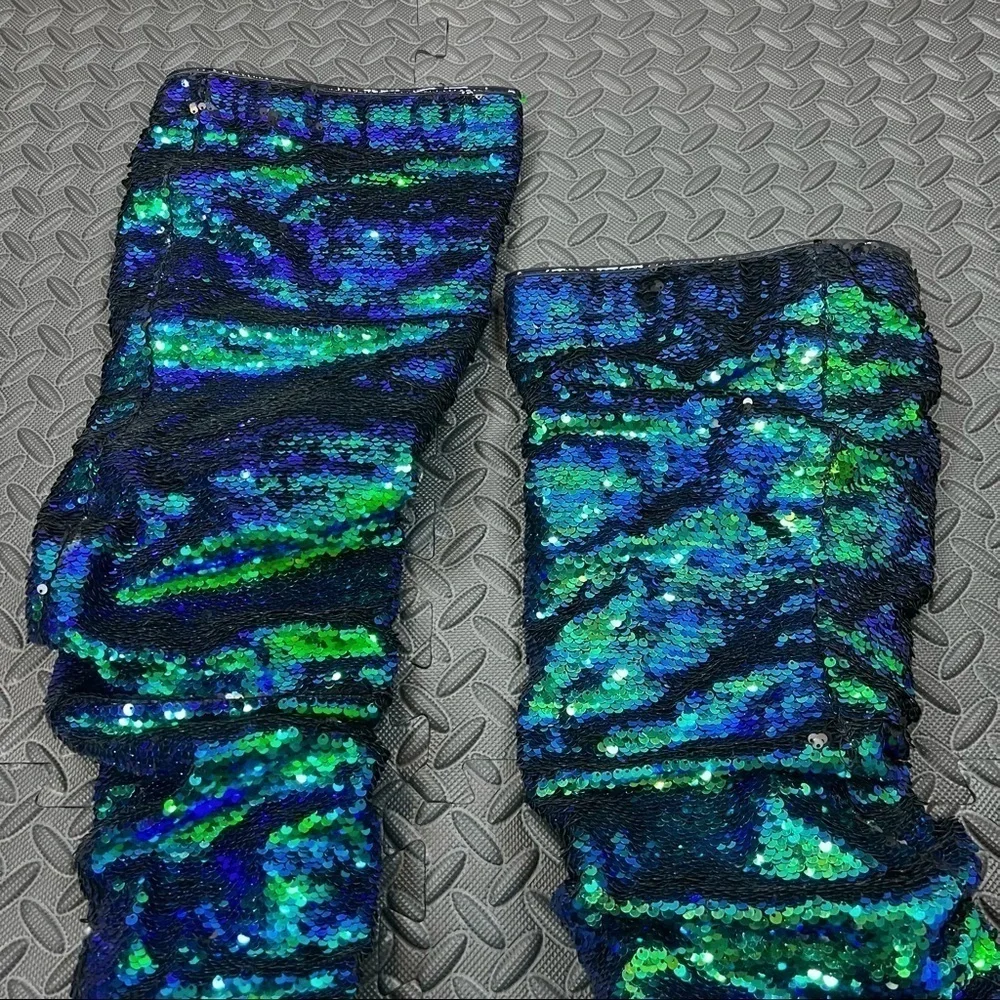 CAPE ROBBIN | Sequin thigh-high boots